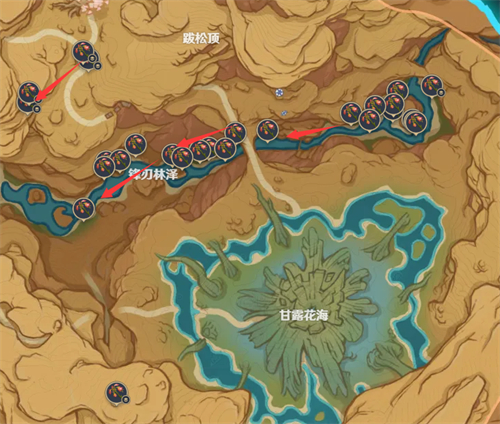 原神悼灵花在哪有 3.6版本78个悼灵花采集路线一览