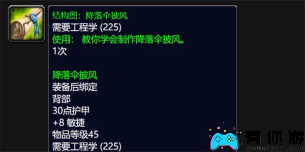 魔兽世界WLK怀旧降落伞披风图的落地位置和获取策略