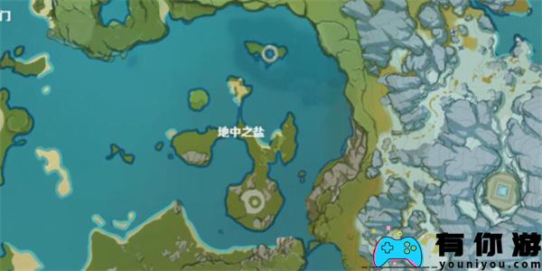 去玻璃月地中盐的锚点,找到北湖树下的第一个方形纪念碑,用雷元