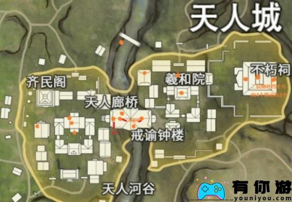 永劫无间手游天人城金堆绿堆位置大全 